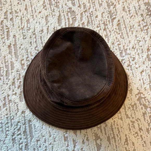 Eric Javits Brown Suede Wide-Brim bucket Hat - Picture 4 of 5